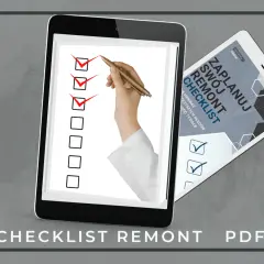 Cyfrowy projekt wykonawczy: checklist do planowania remontu, z zaznaczonymi zadaniami. PDF.